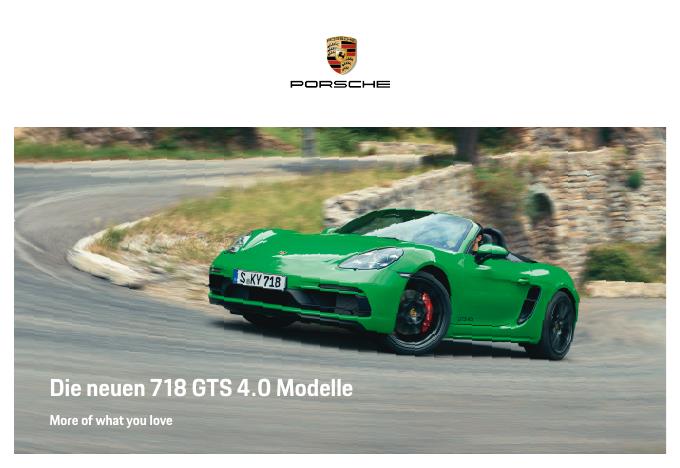 Рекламный буклет Porsche 982 Boxster Cayman GTS 4.0
